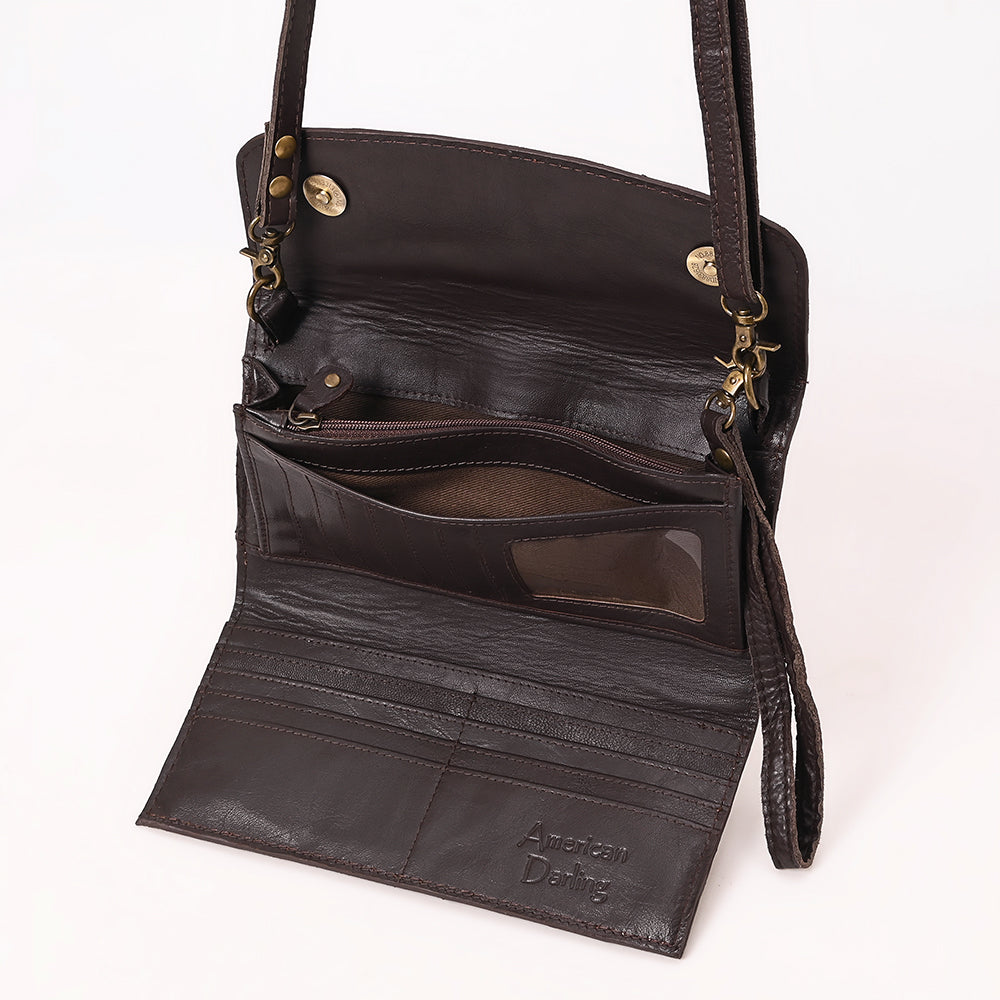 American Darling Suede Bag Genuine Leather Clutch