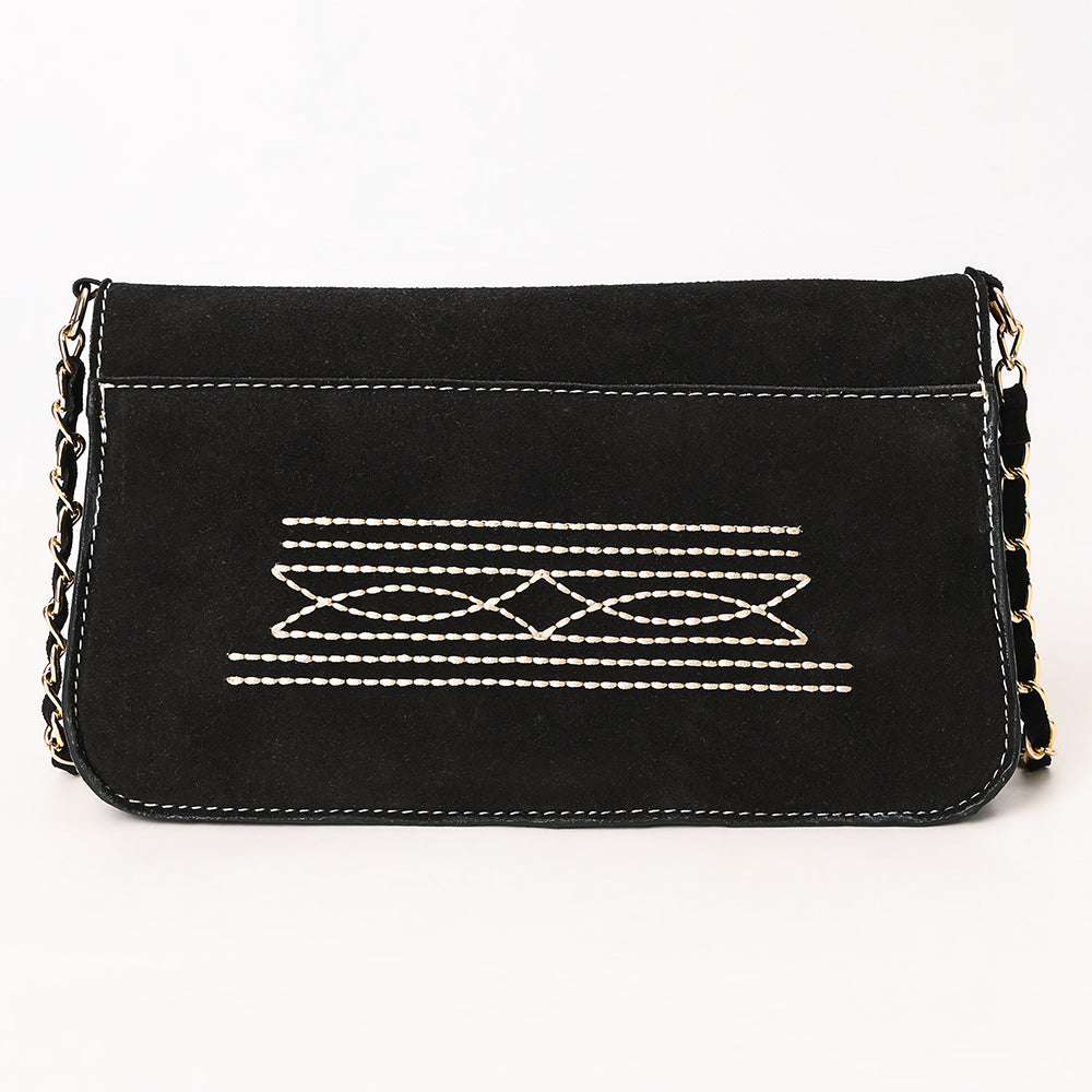 American Darling Suede Bag Genuine Leather Clutch