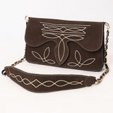 American Darling Suede Bag Genuine Leather Clutch