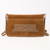 American Darling Suede Bag Genuine Leather Clutch