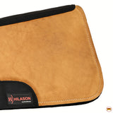 Hilason Western Wool Felt Horse Saddle Pad Top Suede Leather Brown
