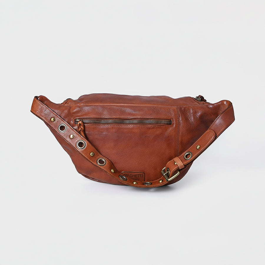 Spaghetti Western Fanny Pack Genuine Leather Women Bag Handbag Purse