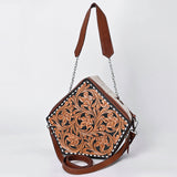 American Darling Crossbody Hand Tooled Genuine Hair On Leather Women Bag Western Handbag Purse |