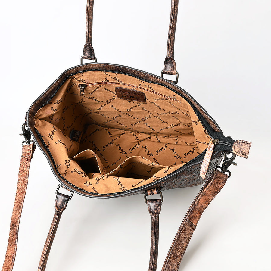 American Darling Western Tote Bag – Genuine Leather Hand-Tooled Design, Spacious Everyday Tote, Premium Craftsmanship & Durable Build