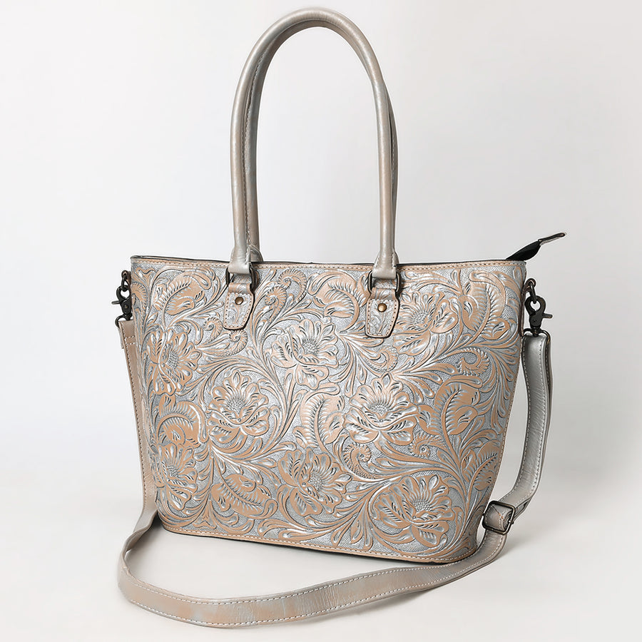 American Darling Western Genuine Leather Tote Bag with Hand-Tooled Detailing | Everyday Carry - Uhorse