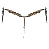 AMERICAN DARLING Western Horse One Ear Headstall Breast Collar Set Leather