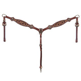 AMERICAN DARLING Western Horse Headstall Breast Collar Set Leather