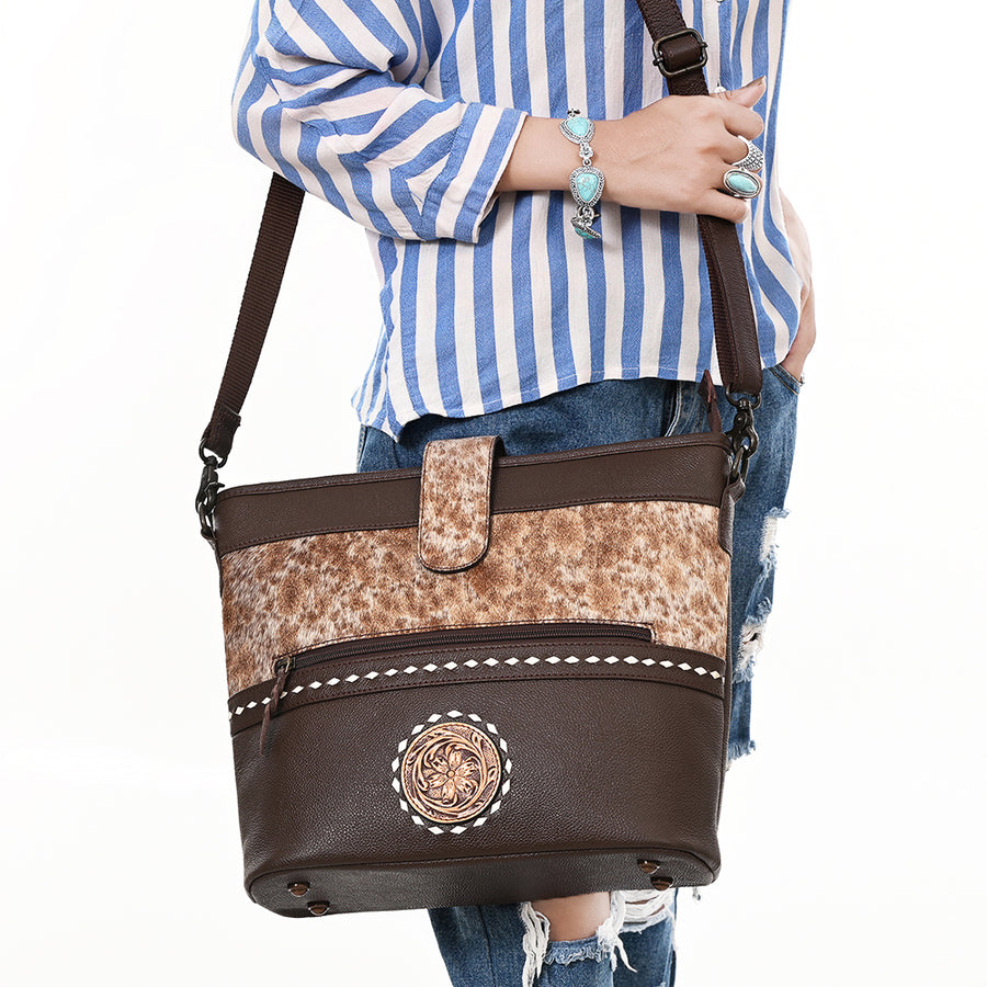 OHLAY Large Crossbody Genuine Leather women bag western SKBZ168