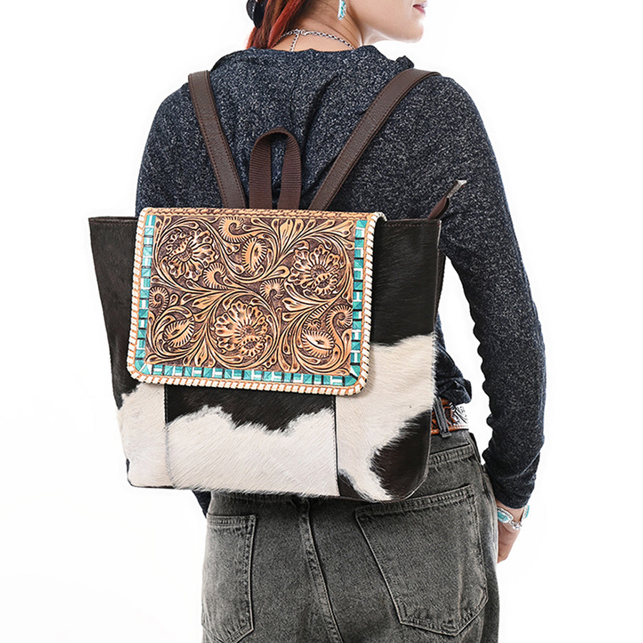 OHLAY Backpack Genuine Leather women bag western SKBZ172