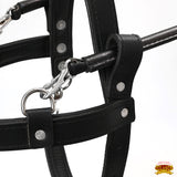 Guide Dog Harness Hilason Black Padded Genuine Leather