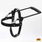 Guide Dog Harness Hilason Black Padded Genuine Leather