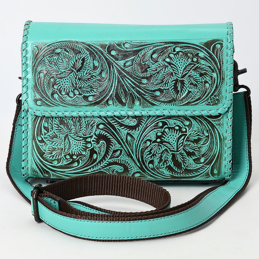 American Darling Crossbody Beautifully Hand Tooled Genuine Leather Western Women Bag Handbag Purse