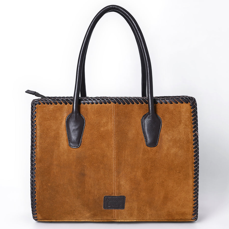 American Darling Tote Bag Western Genuine Leather Handcrafted Shoulder Purse with Boot Stitched Design and YKK Zipper