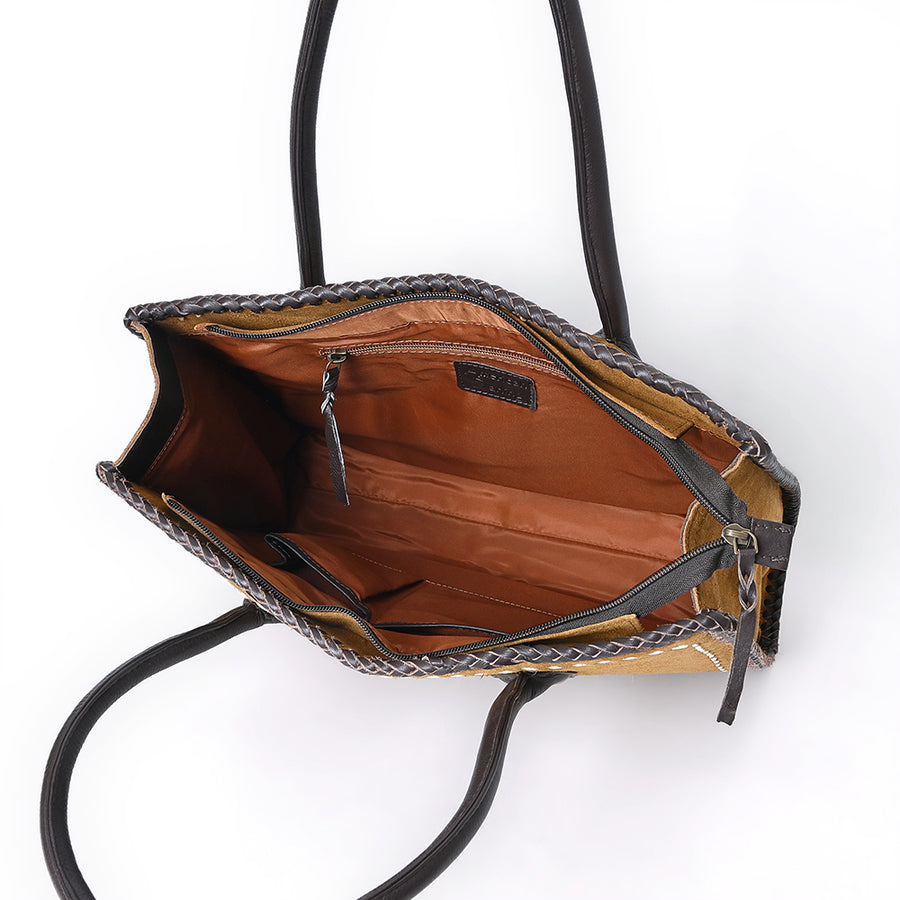 American Darling Tote Bag Western Genuine Leather Handcrafted Shoulder Purse with Boot Stitched Design and YKK Zipper