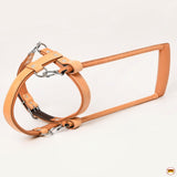 HILASON Guide Dog Harness Brown Padded Genuine Leather with Handle Tan | Adjustable Straps for Training Breathable Therapy