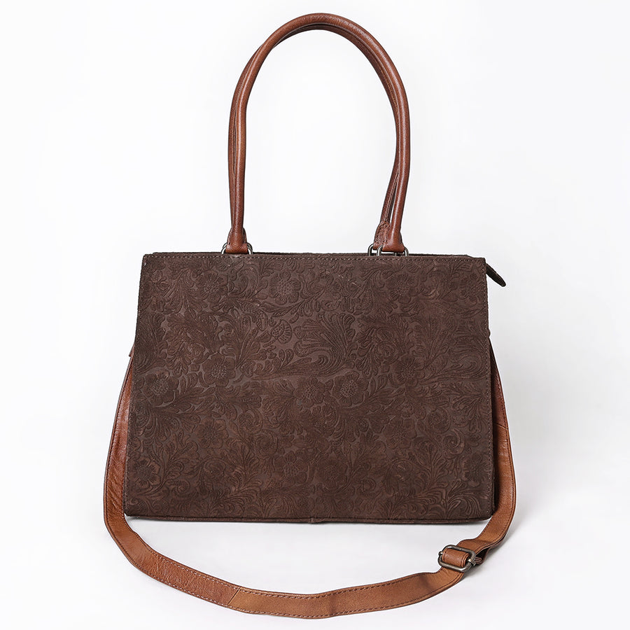 American Darling Western Leather Damascus Tote Bag – Premium Genuine Leather, Structured Body, Spacious Interior, Everyday Carry Tote with YKK Zipper