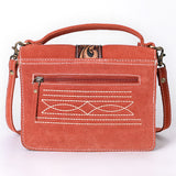 American Darling Crossbody Genuine Suede Leather Women's Bag Western Handbag Purse | Hand tooled