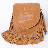 American Darling Crossbody Genuine Suede Leather women bag western handbag purse