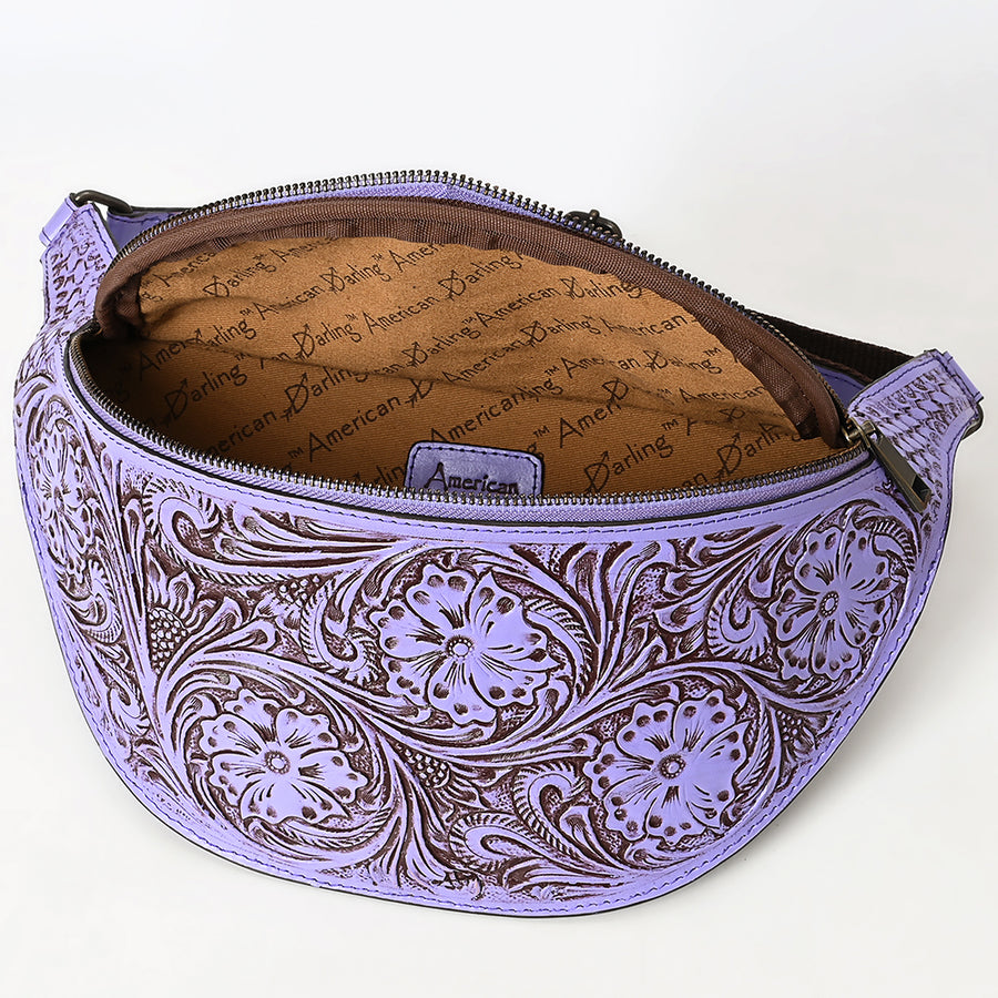 American Darling Fanny Pack Hand Tooled Genuine Western Leather Women Bag Handbag Purse