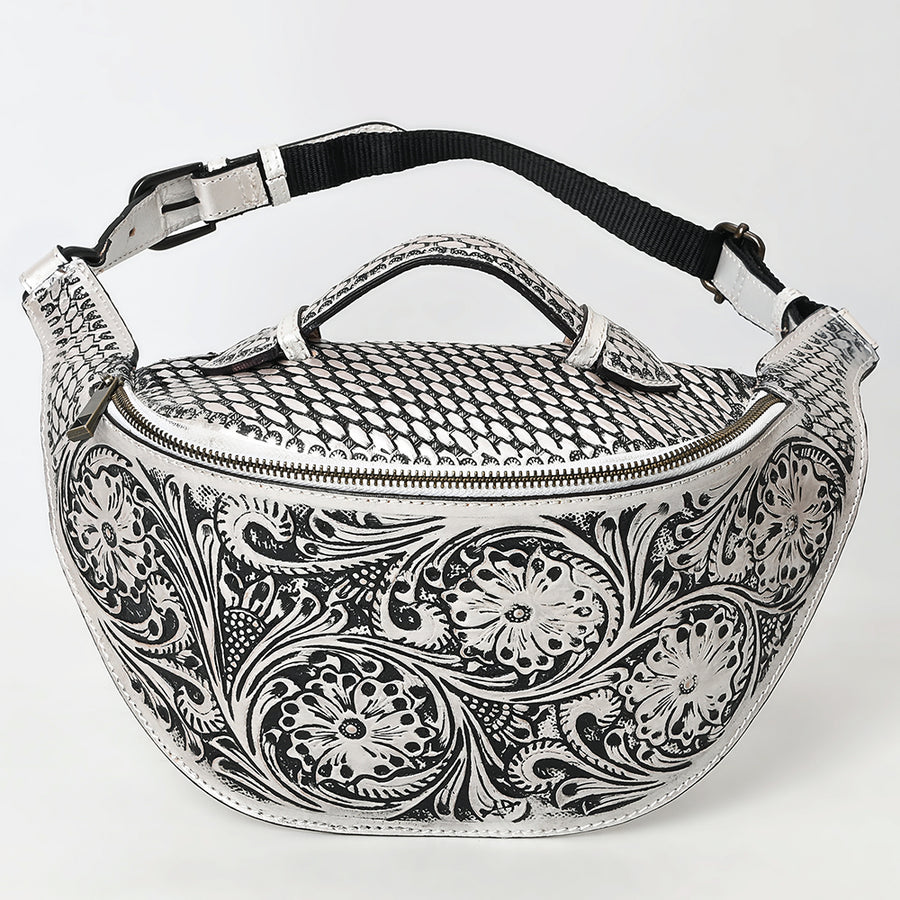 American Darling Fanny Pack Hand Tooled Genuine Western Leather Women Bag Handbag Purse
