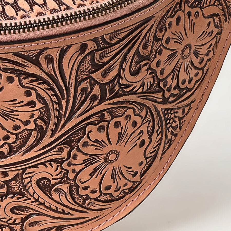 American Darling Fanny Pack Hand Tooled Genuine Western Leather Women Bag Handbag Purse