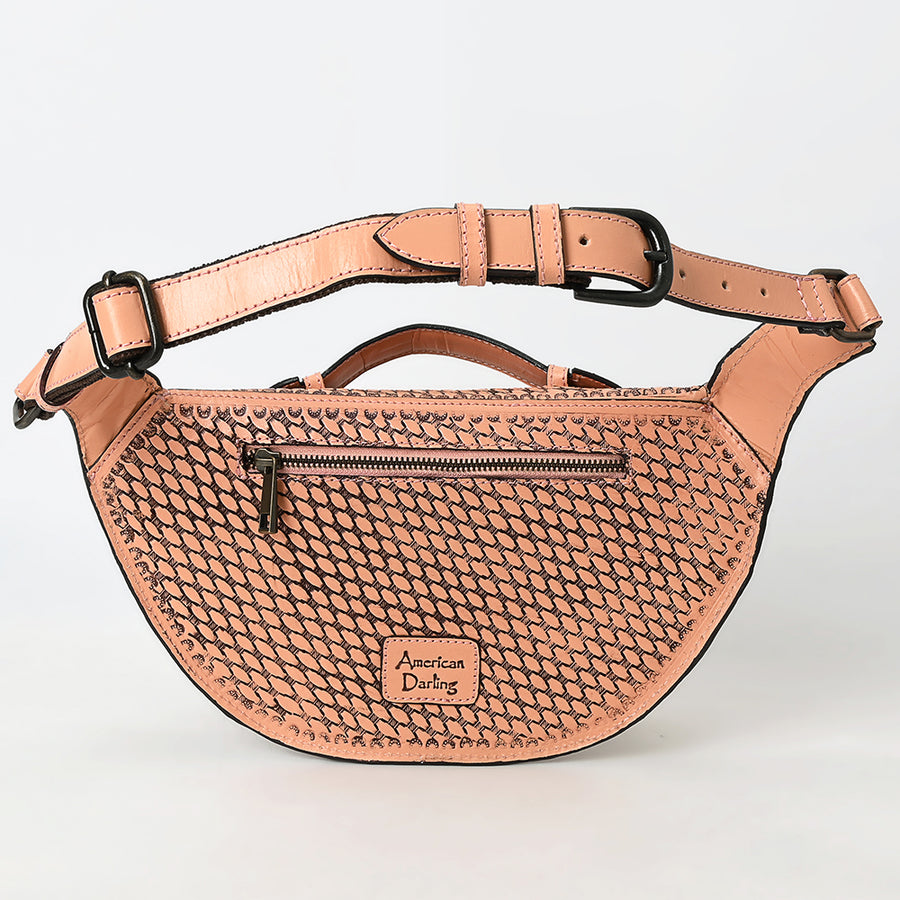 American Darling Fanny Pack Hand Tooled Genuine Western Leather Women Bag Handbag Purse