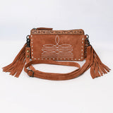 American Darling ADBG1662 Cross Body Hand Tooled Suede Genuine Western Leather Women Bag Western Handbag Purse