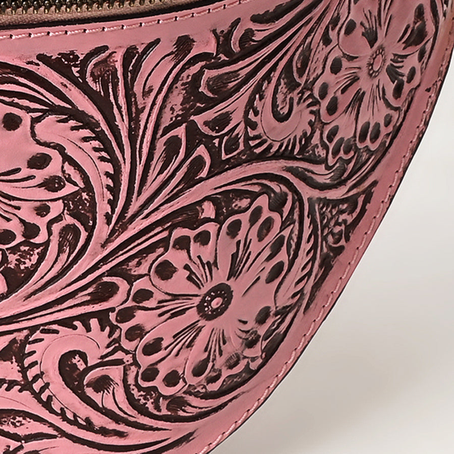 American Darling Fanny Pack Hand Tooled Genuine Western Leather Women Bag Handbag Purse