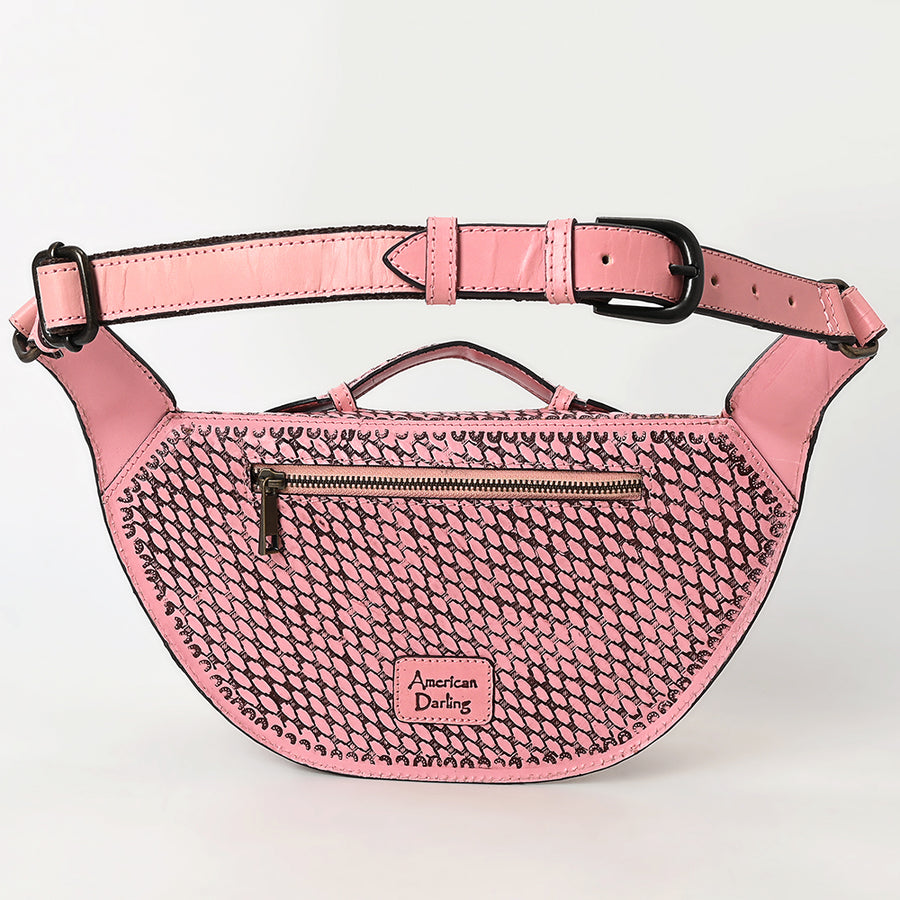 American Darling Fanny Pack Hand Tooled Genuine Western Leather Women Bag Handbag Purse