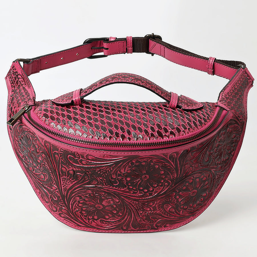 American Darling Fanny Pack Hand Tooled Genuine Western Leather Women Bag Handbag Purse