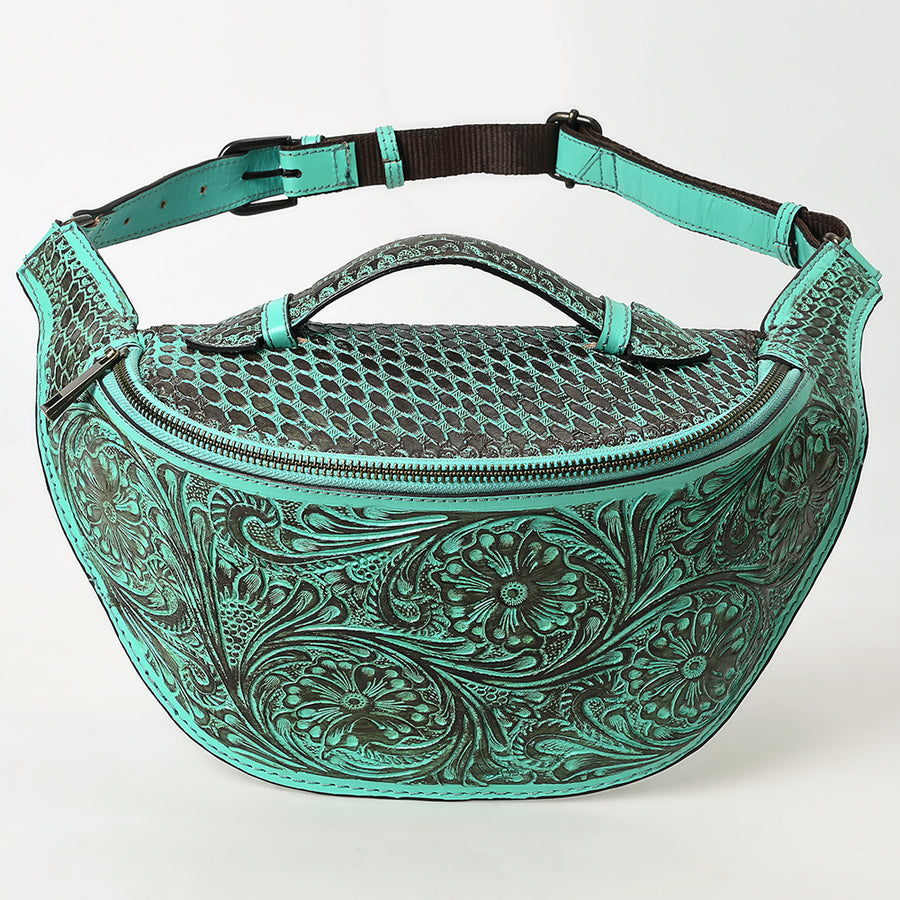 American Darling Fanny Pack Hand Tooled Genuine Western Leather Women Bag Handbag Purse