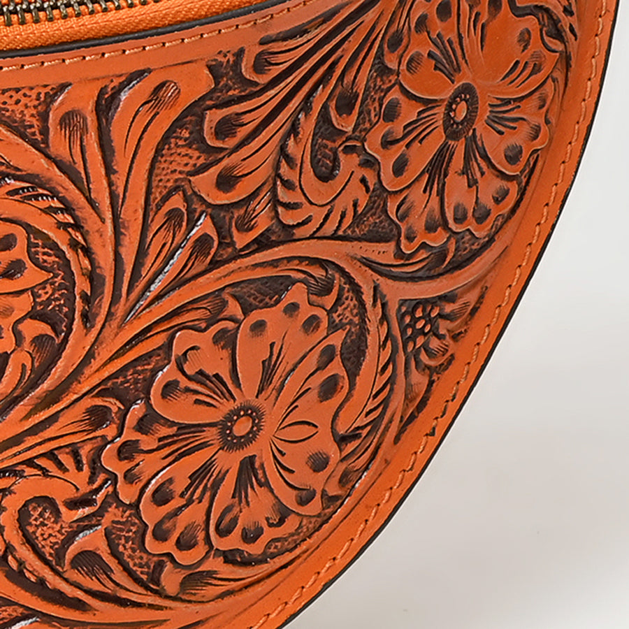 American Darling Fanny Pack Hand Tooled Genuine Western Leather Women Bag Handbag Purse