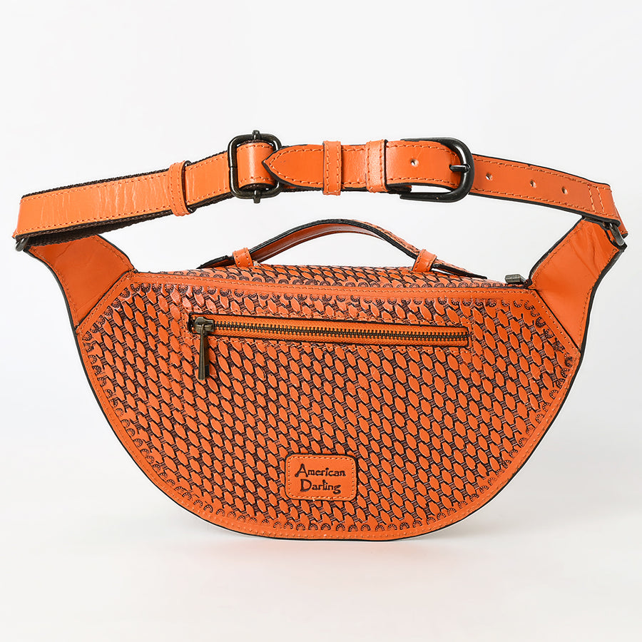 American Darling Fanny Pack Hand Tooled Genuine Western Leather Women Bag Handbag Purse