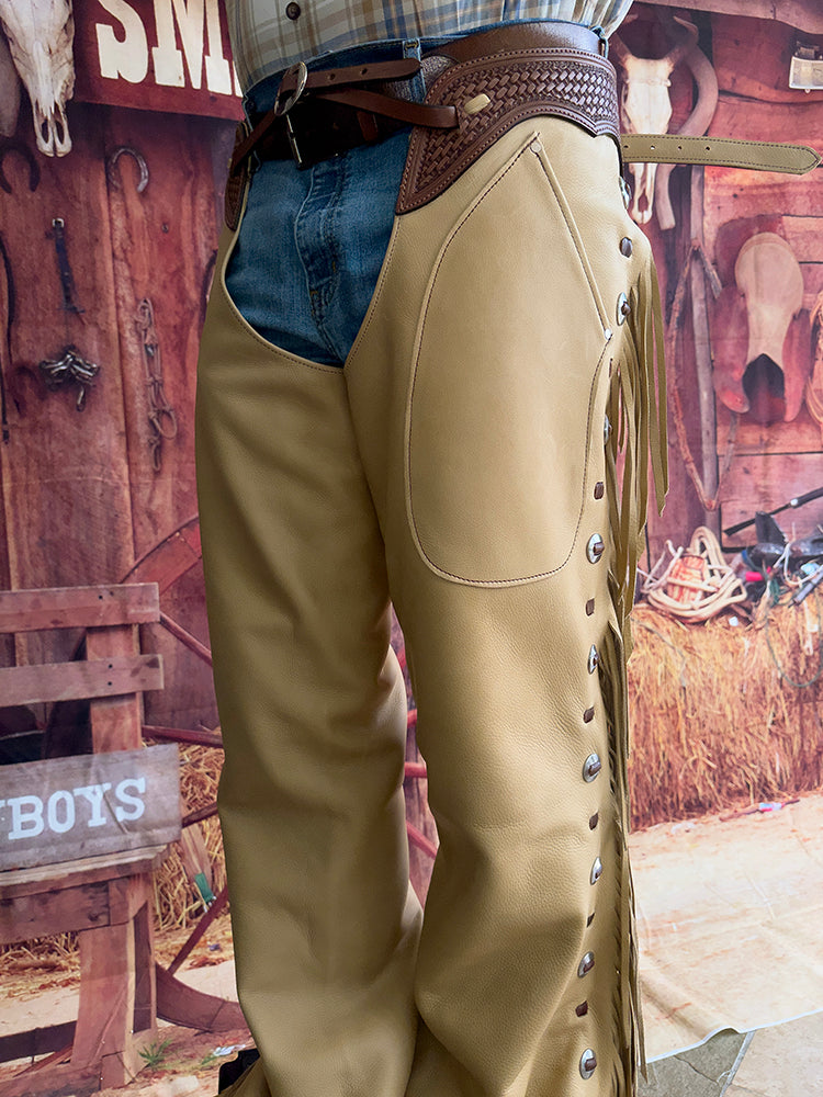 K Bar J Leather Company Cowboy Puncher Versality Vintage Riding Rodeo Chaps