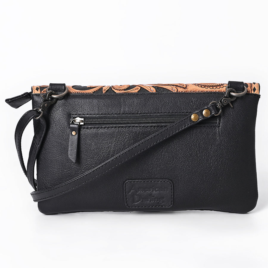 American Darling Wallet Genuine Western Leather Women Bag | Handbag Purse Hand Tooled Travel Jewelry Case
