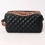 American Darling Toiletry Hand Tooled Genuine Western Leather Women Bag