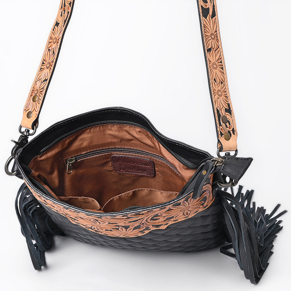 American Darling Crossbody Bucket Hand Tooled Genuine Western Leather Women Bag