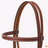 Hilason Western Horse Noseband Rawhide American Leather Sidepull Headstall