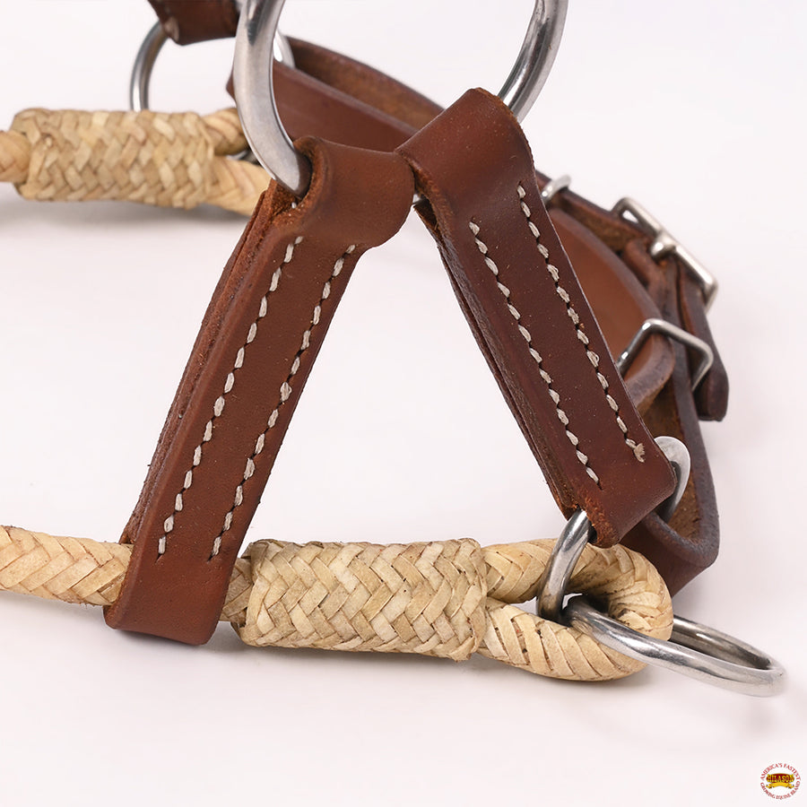 Hilason Western Horse Noseband Rawhide Genuine Leather Sidepull Headstall