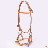 Hilason Western Horse Noseband Rawhide American Leather Sidepull Headstall