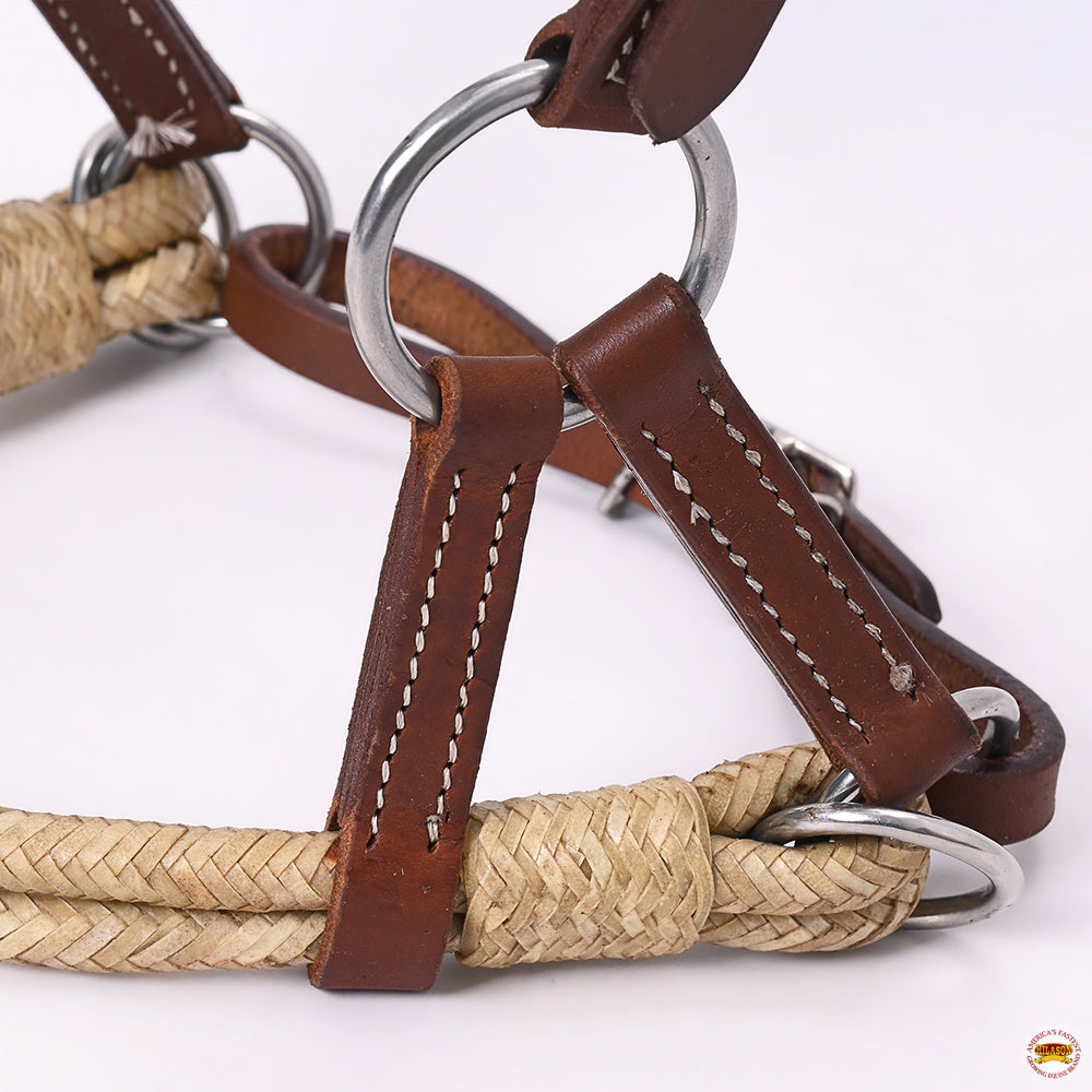 Hilason Western Horse Noseband Rawhide American Leather Sidepull Headstall