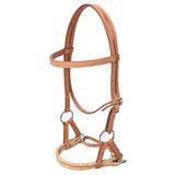 Hilason Western Horse Noseband Rawhide American Leather Sidepull Headstall