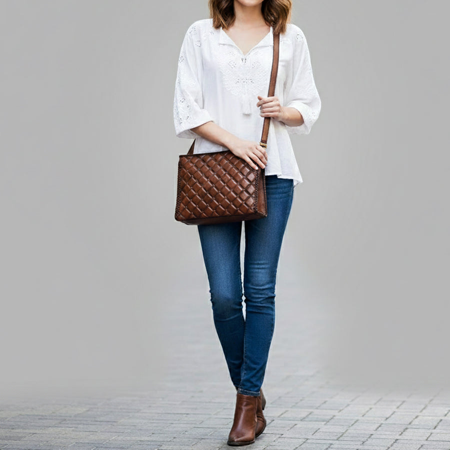 American Darling Crossbody Genuine Leather Women Bag Western Handbag Purse