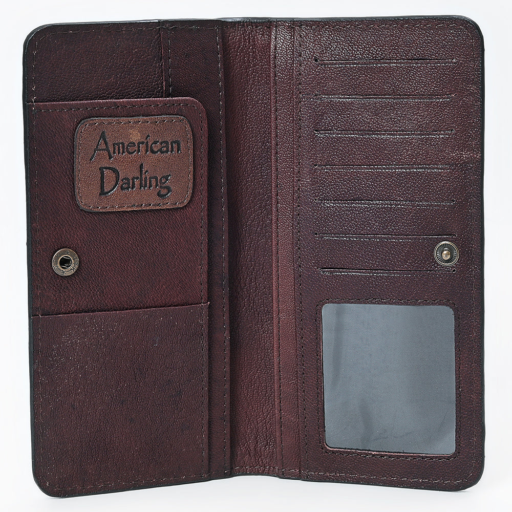 American Darling Western Genuine Leather Handbag Purse Wallet Bag For Women Girl
