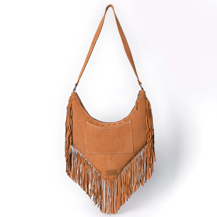 American Darling Women's Fringe Boot Stitched Genuine Leather Small Cross body Bag Eco-Friendly Full Grain Western Purse