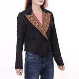 American Darling Genuine leather Hand tooled carved Women Blazer dress jacket ladies Girl ADBZ060