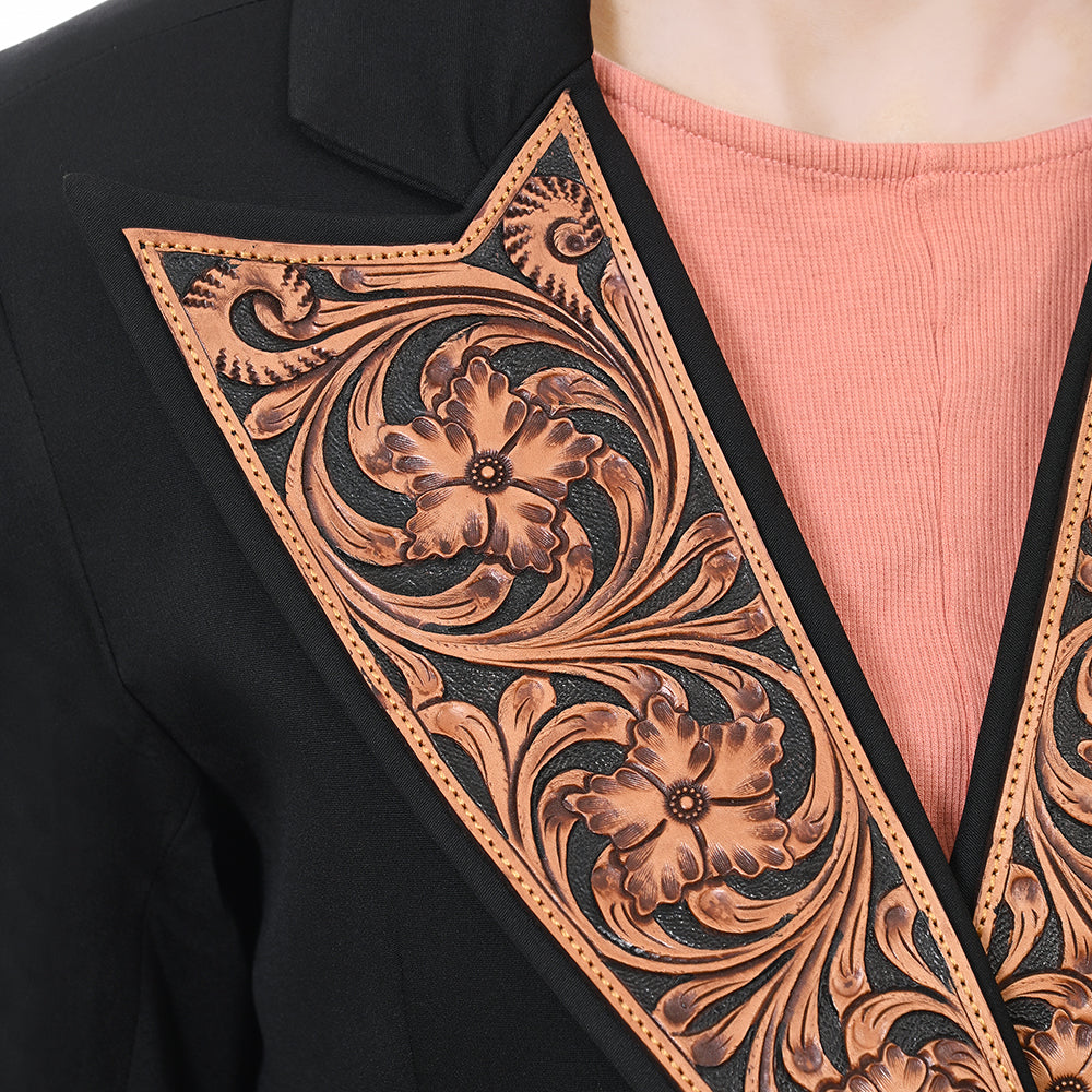 American Darling Genuine leather Hand tooled carved Women Blazer dress jacket ladies Girl ADBZ060