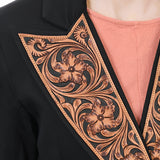 American Darling Genuine leather Hand tooled carved Women Blazer dress jacket ladies Girl ADBZ060