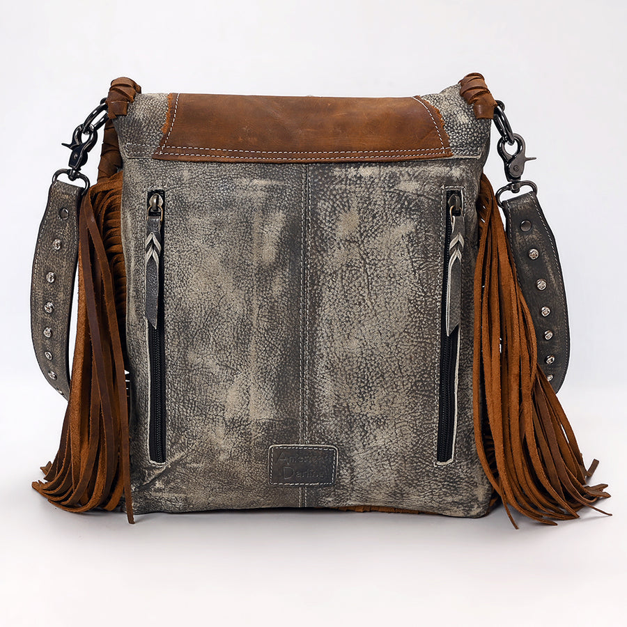 American Darling Messenger Hair On Full Grain Genuine Western Leather Women Bag | Handbag Purse for Cute