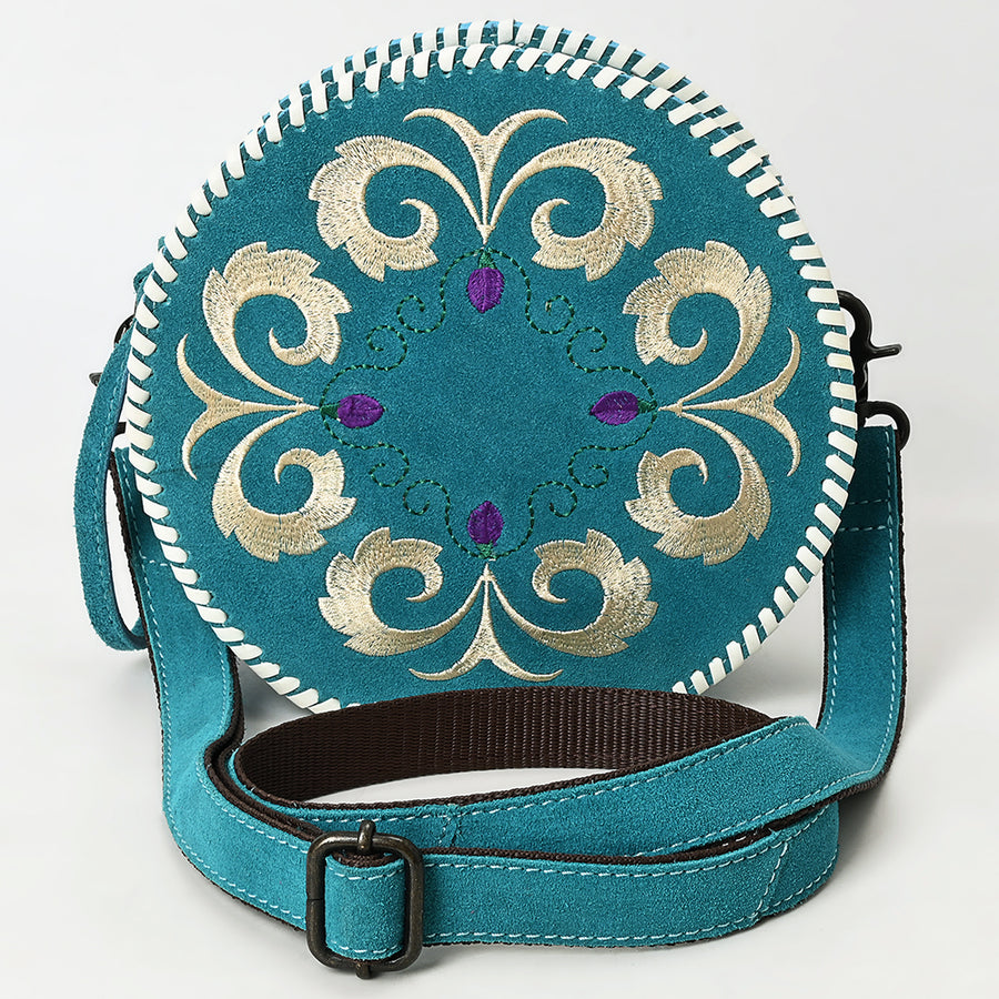 American Darling Canteen Genuine Suede Leather Women Bag Western Handbag Purse